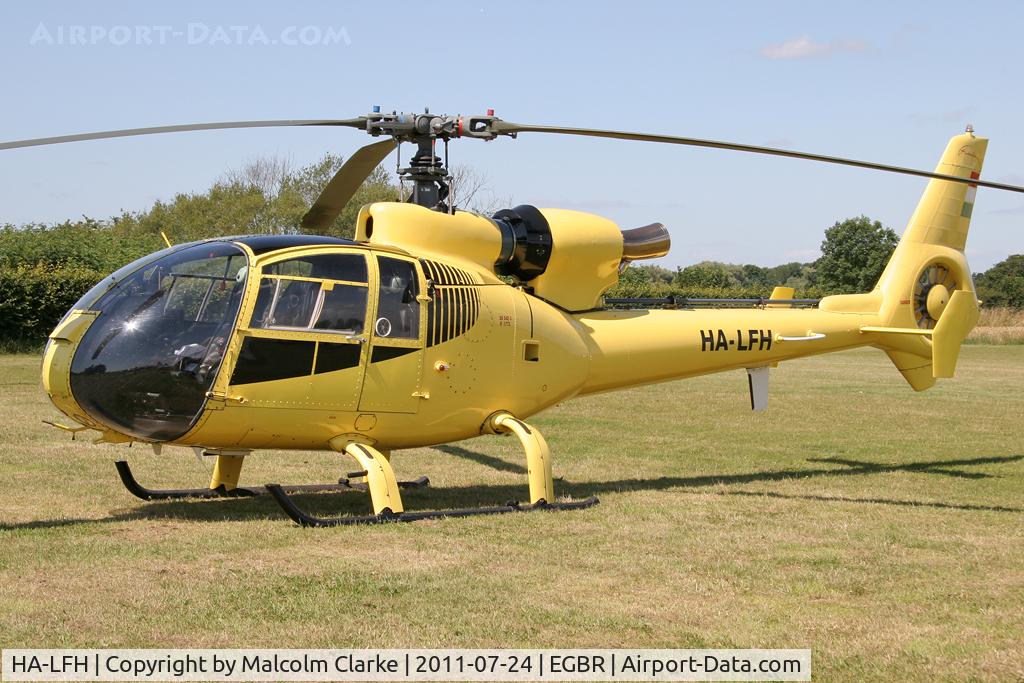 HA-LFH, 1979 Aerospatiale SA-342J Gazelle C/N 1775, Aerospatiale SA.342J soaks up the sunshine at Breighton Airfield's Wings & Wheels Weekend, July 2011.