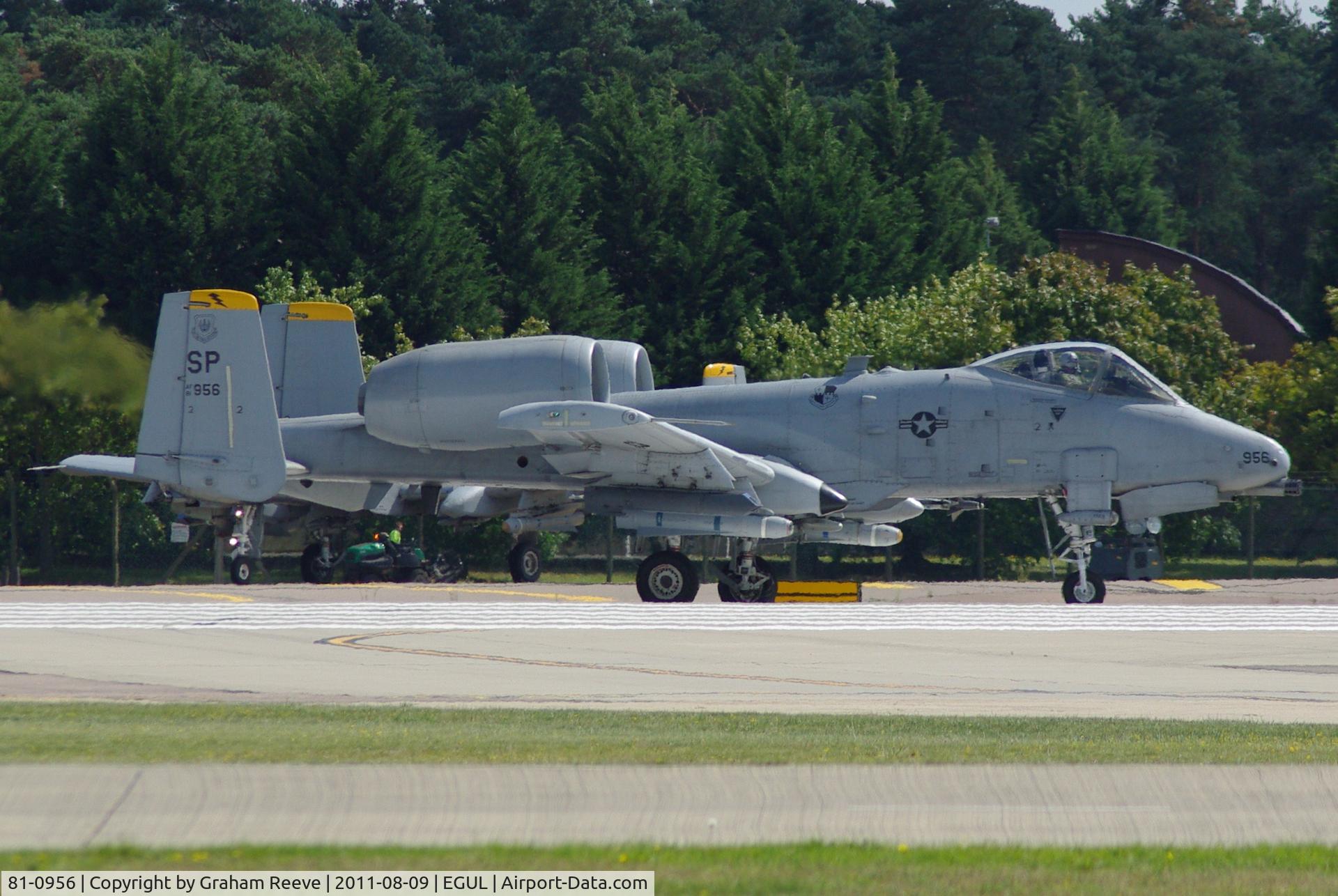 81-0956, 1981 Fairchild Republic A-10A Thunderbolt II C/N A10-0651, About to take off.