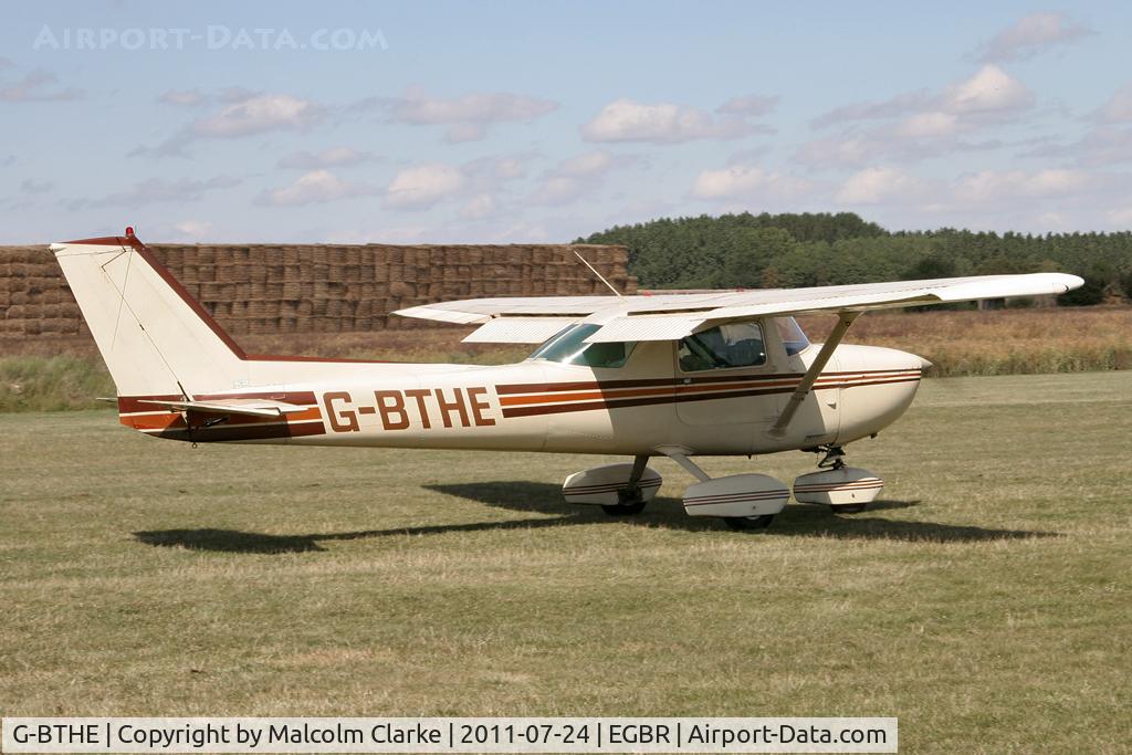 G-BTHE, 1974 Cessna 150L C/N 150-75340, Cessna 150L at Breighton Airfield's Wings & Wheels Weekend, July 2011.