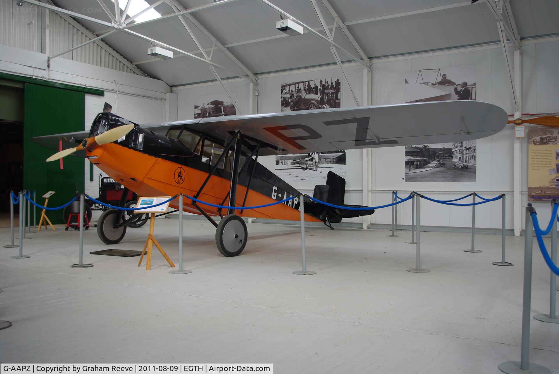 G-AAPZ, 1930 Desoutter MKI C/N D.25, On display.