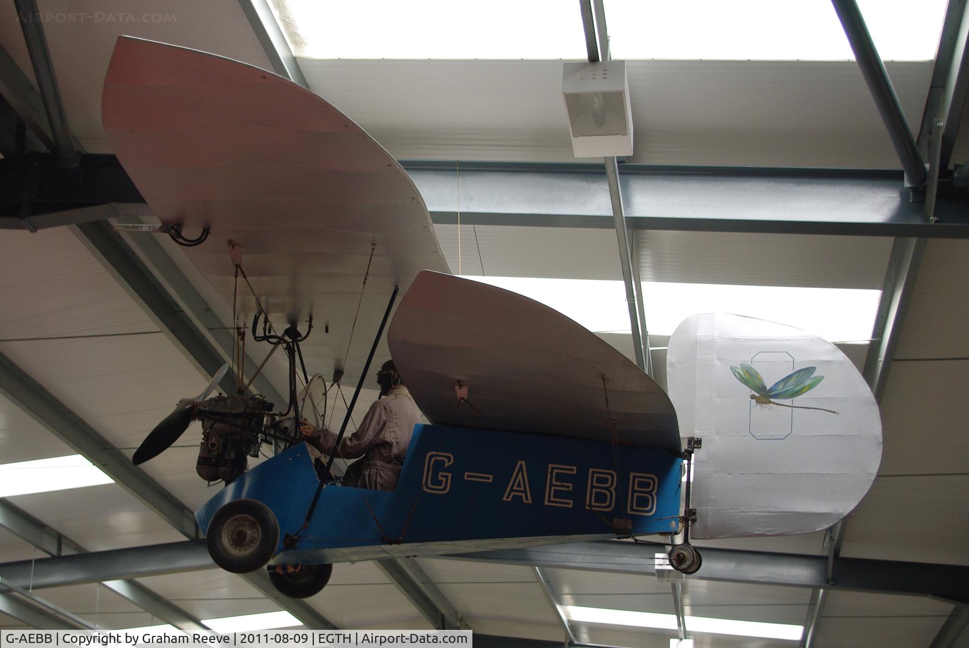 G-AEBB, Mignet HM.14 Pou-du-Ciel C/N KWO.1, On display.