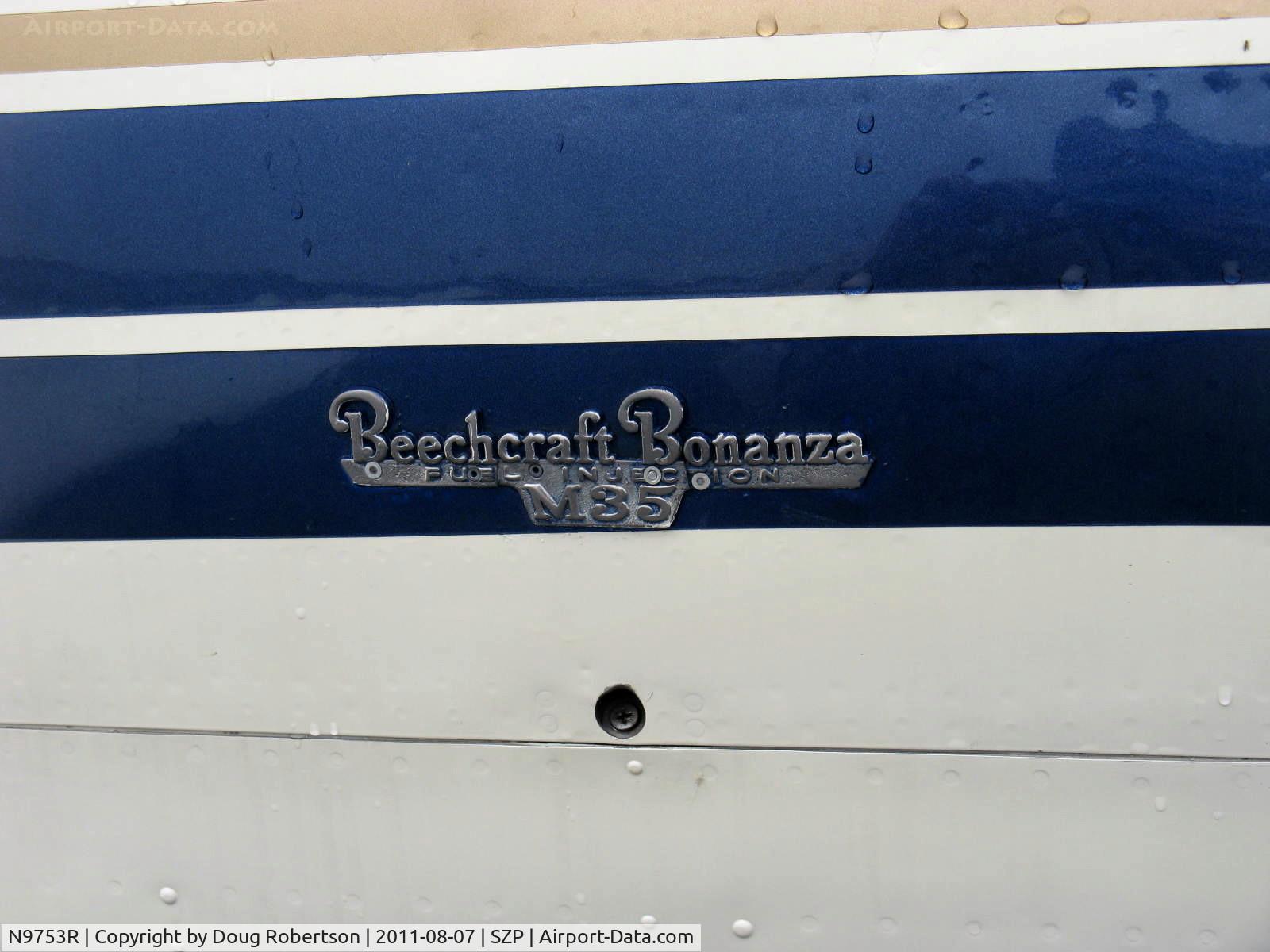 N9753R, 1960 Beech M35 Bonanza C/N D-6241, 1960 Beech M35 BONANZA, Continental IO-470-C 250 Hp, logo casting