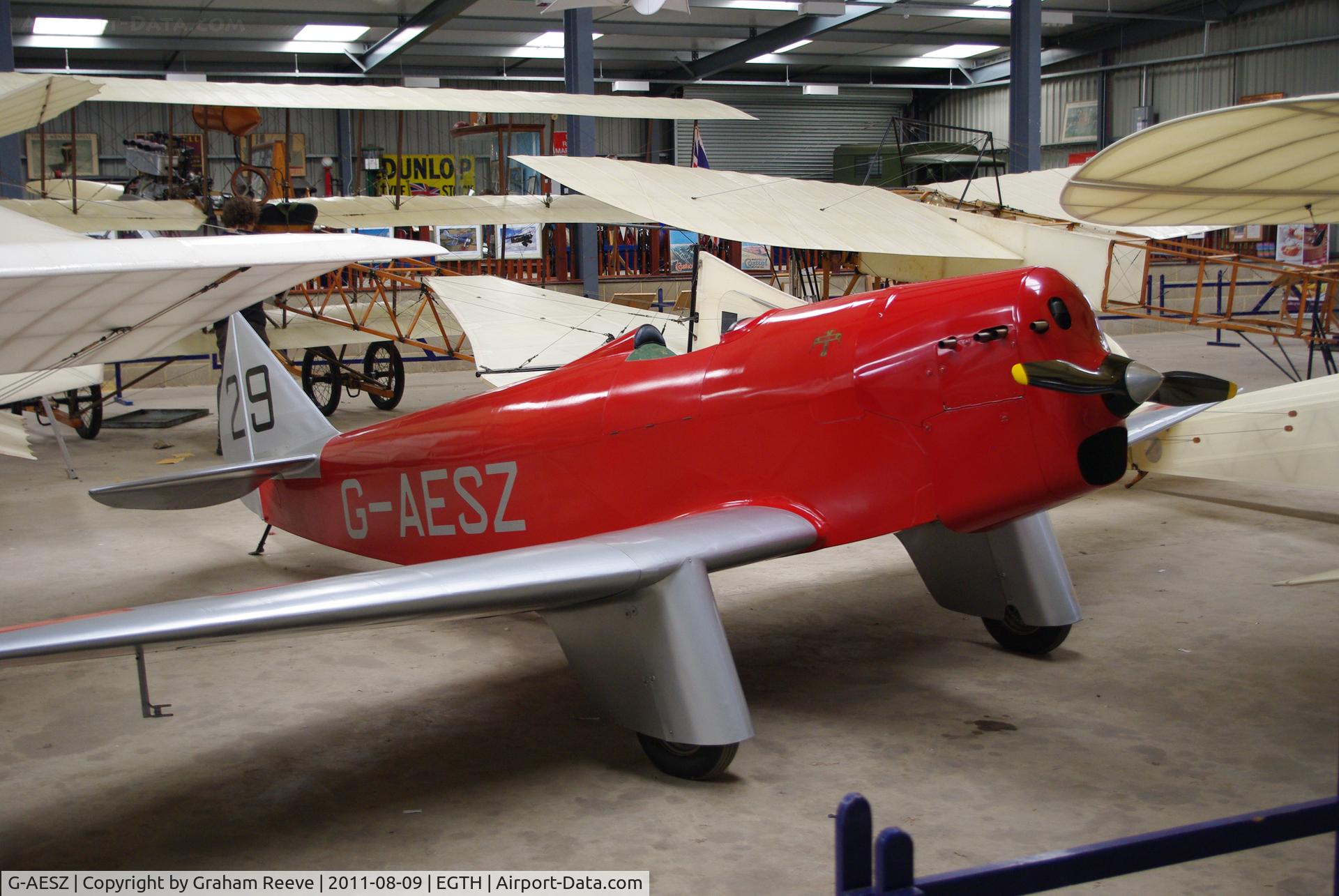 G-AESZ, 1937 Chilton DW1 C/N DW1/1, On display.