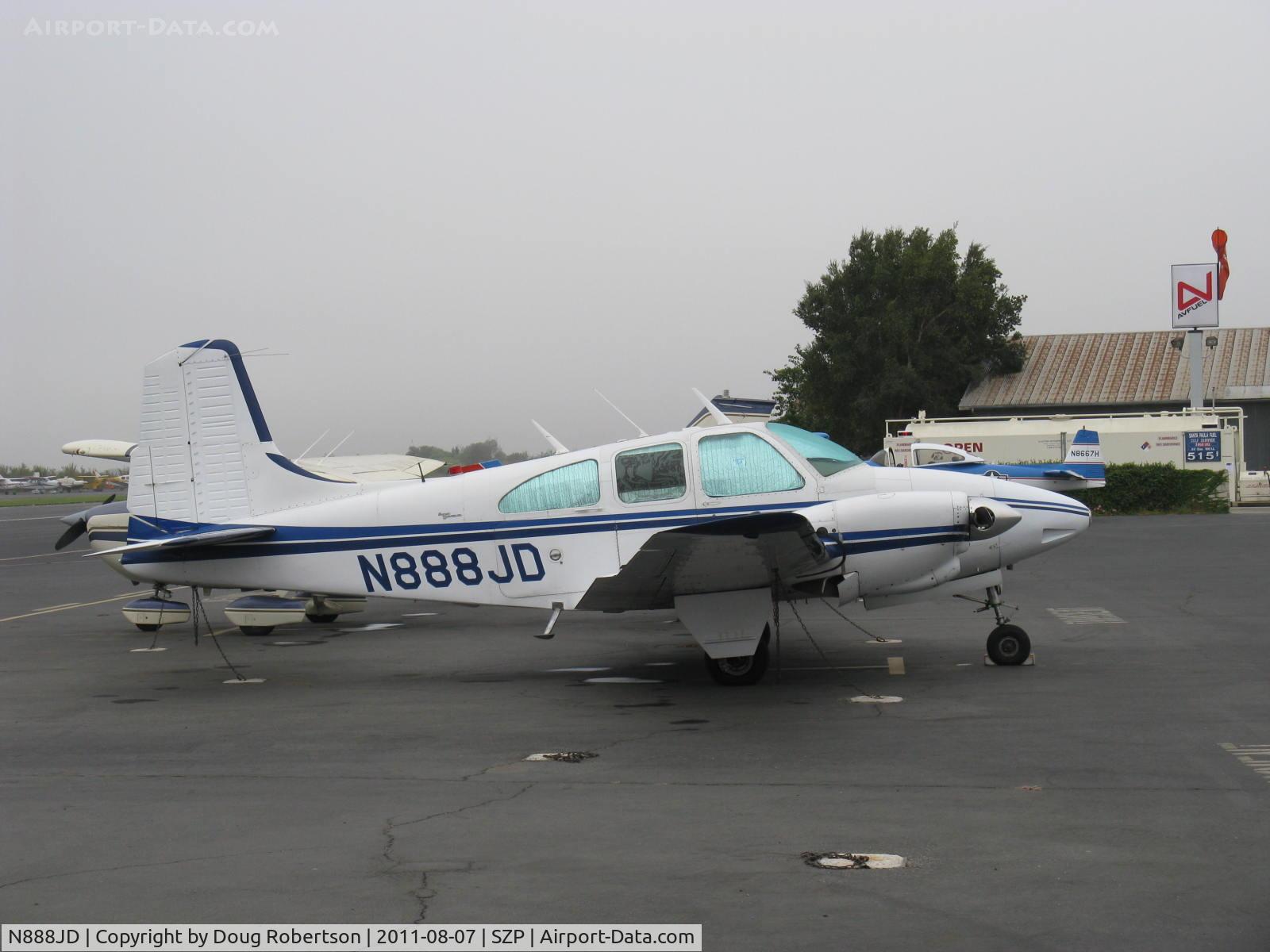 N888JD, 1968 Beech E95 C/N TD-720, 1968 Beech E95 TRAVEL AIR, two Lycoming O&VO-360s 180 Hp each, Micro vortex generators
