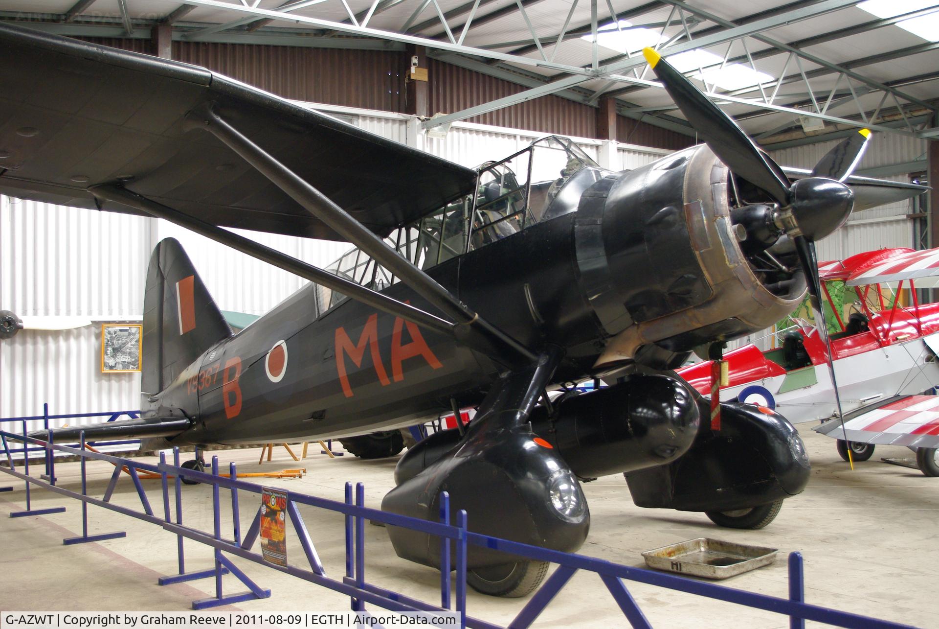 G-AZWT, 1938 Westland Lysander IIIA C/N Y1536, On display.