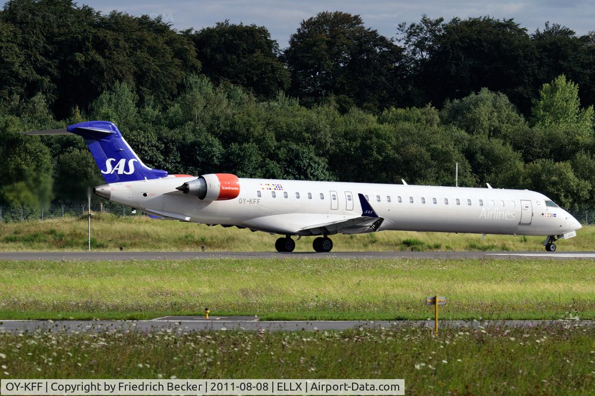 OY-KFF, 2009 Bombardier CRJ-900 (CL-600-2D24) C/N 15231, departure via RW24