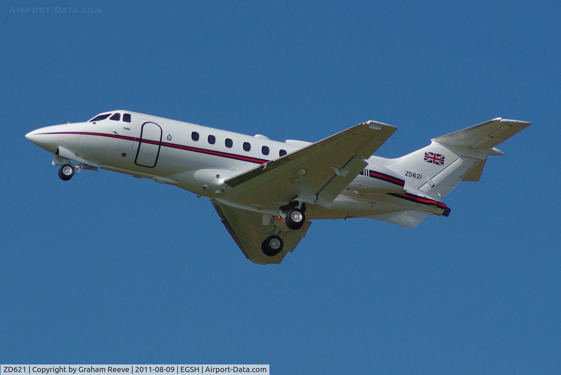 ZD621, 1983 British Aerospace BAe-125 CC.3 C/N 257190, On approach.