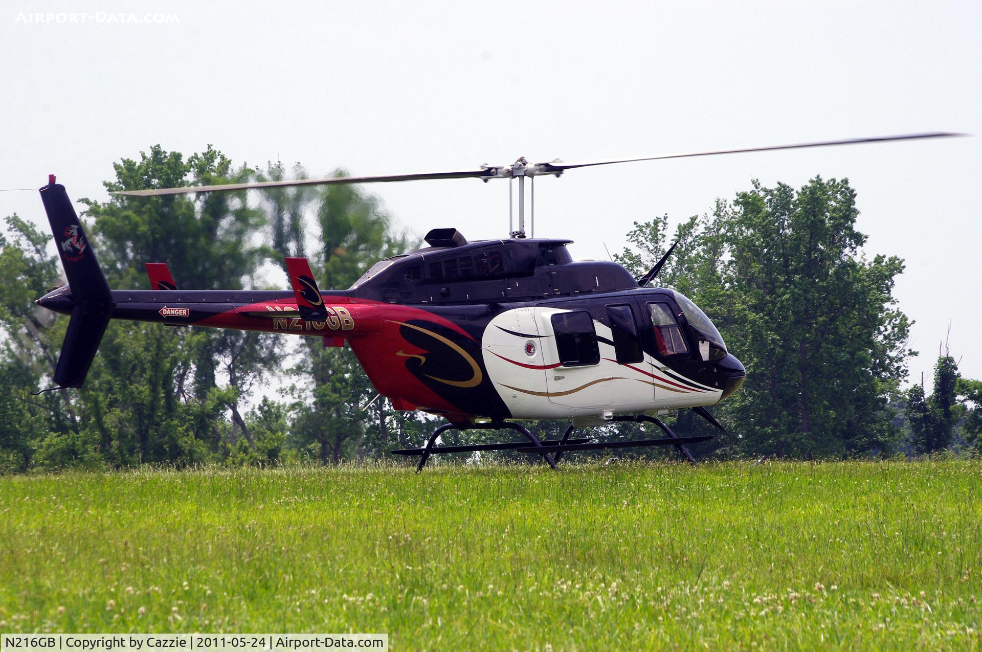 N216GB, 1984 Bell 206L-3 LongRanger III C/N 51065, Personal helicopter for Greg Biffle, NASCAR Cup driver of the #16 Jack Roush Ford. Photo take at VIR, Virginia International Raceway.