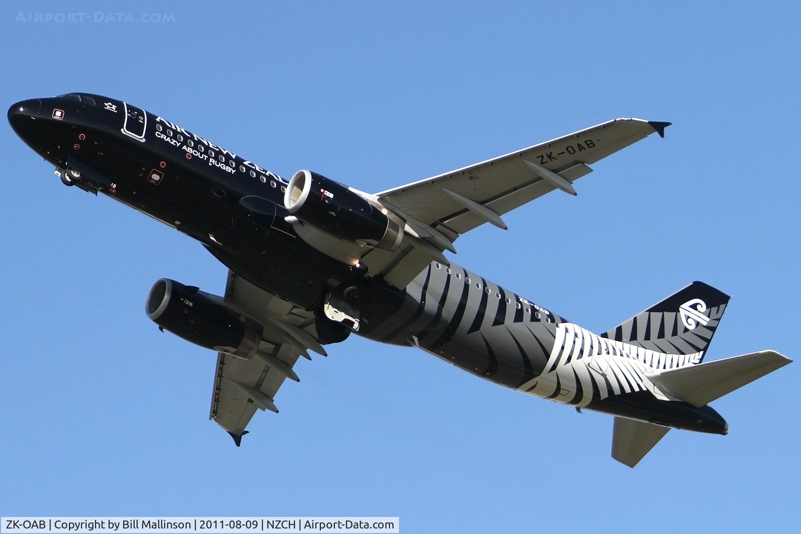 ZK-OAB, 2010 Airbus A320-232 C/N 4553, good to see the bird in the air