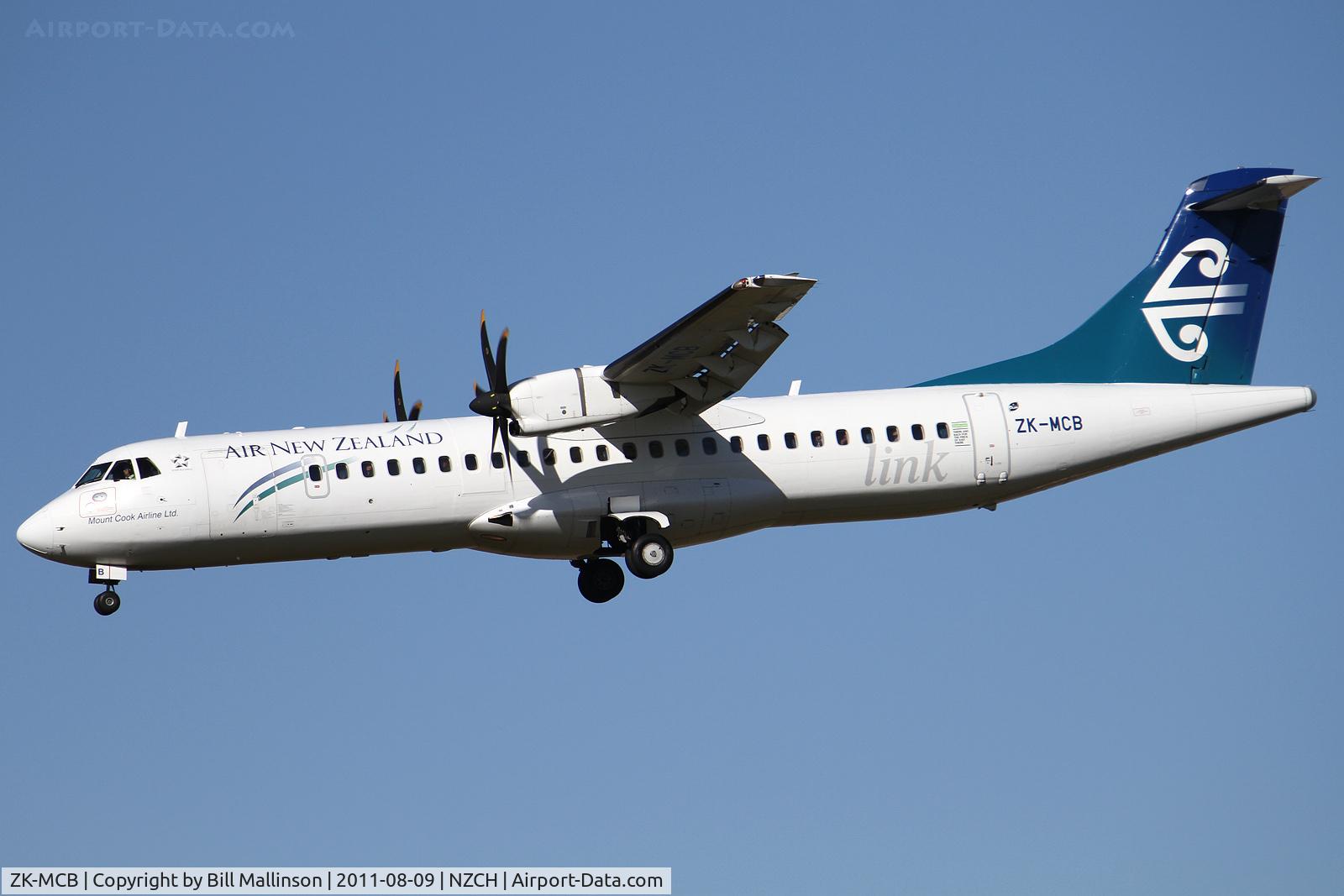 ZK-MCB, 1999 ATR 72-212A C/N 598, finals to 02