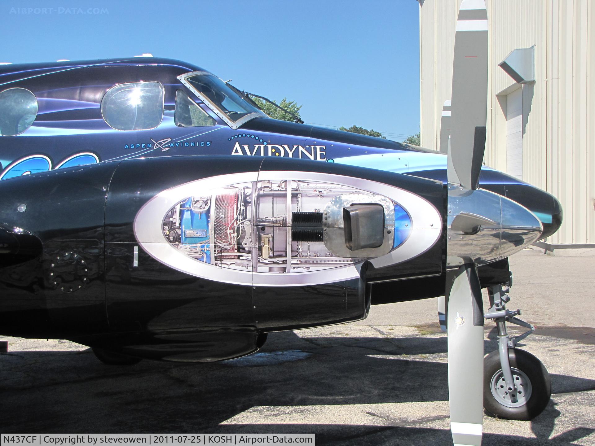 N437CF, 1965 Beech 65-A90 C/N LJ-140, close up of paint work on the King Air