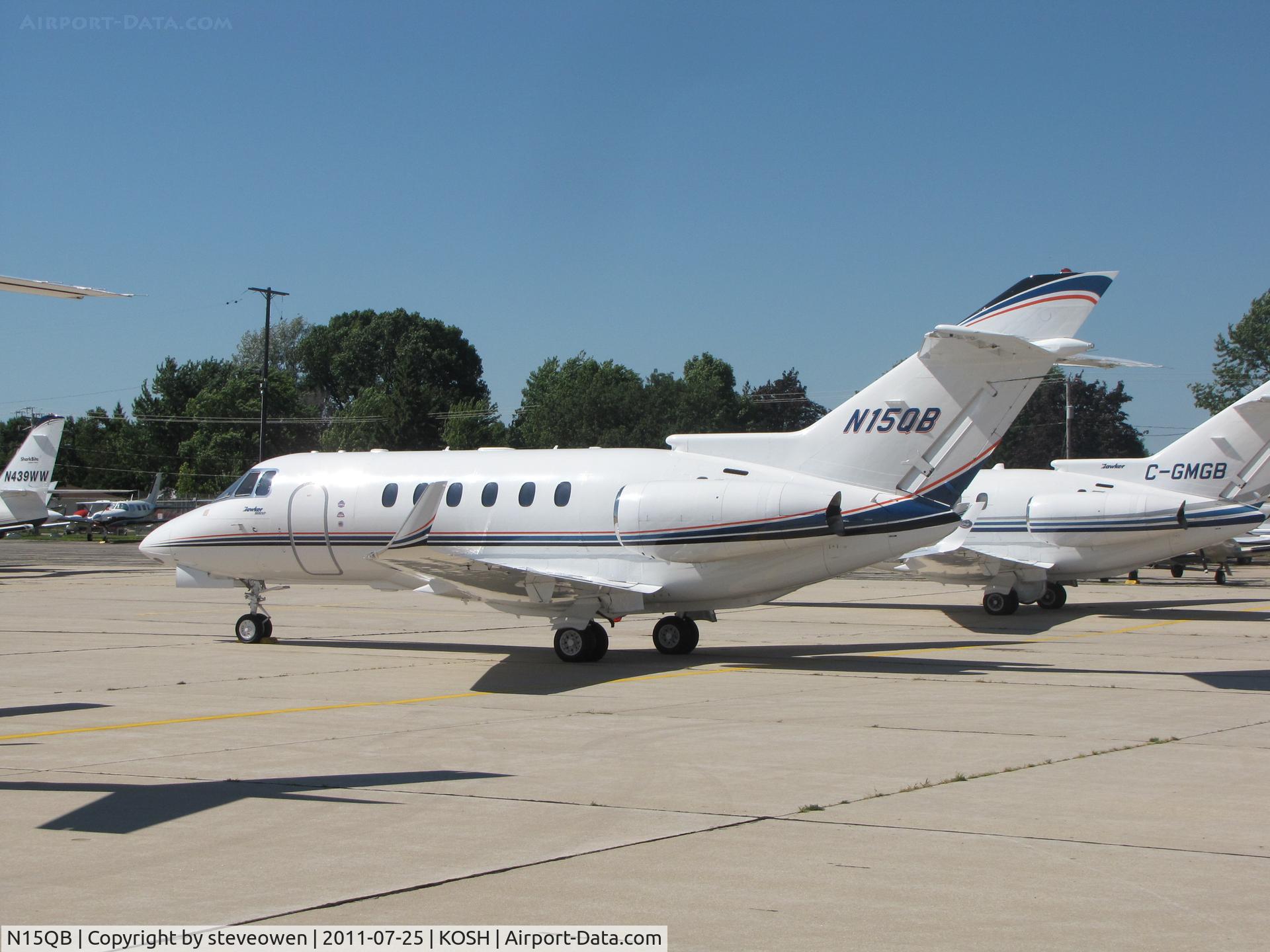 N15QB, Hawker Beechcraft Hawker 900XP C/N HA-0101, Basler FBO Ramp during EAA 2011