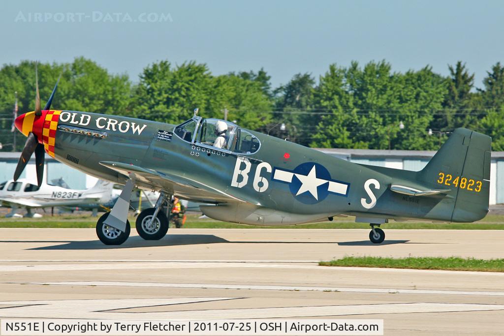 N551E, 1943 North American P-51B-1NA Mustang C/N 102-24700, North American P-51B, c/n: 43-12252 c/n 102-24700 at 2011 Oshkosh