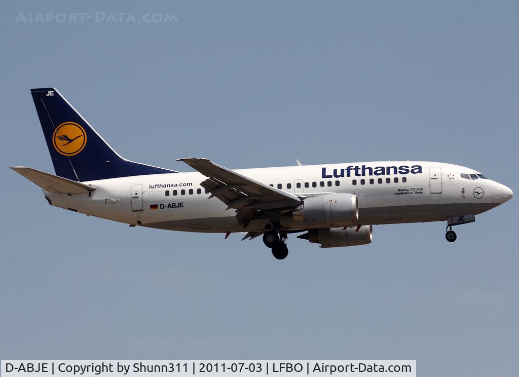 D-ABJE, 1991 Boeing 737-530 C/N 25310, Landing rwy 14R