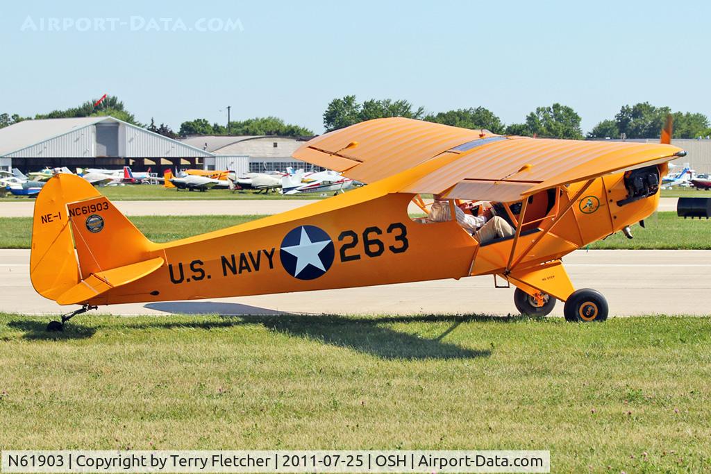 N61903, 1942 Piper J3C-65 Cub Cub C/N 8263, 1942 Piper J3C-65  / NE-1 , c/n: 8263 Wears US Navy Serial 263