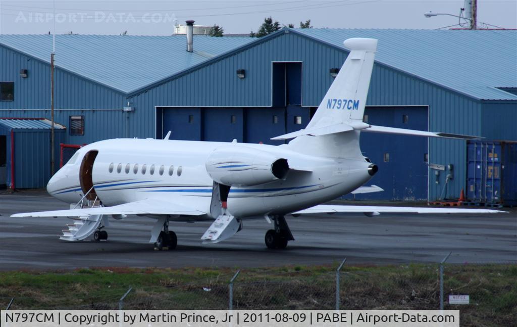 N797CM, 1997 Dassault Falcon 2000 C/N 51, On the north ramp in Bethel, Ak
