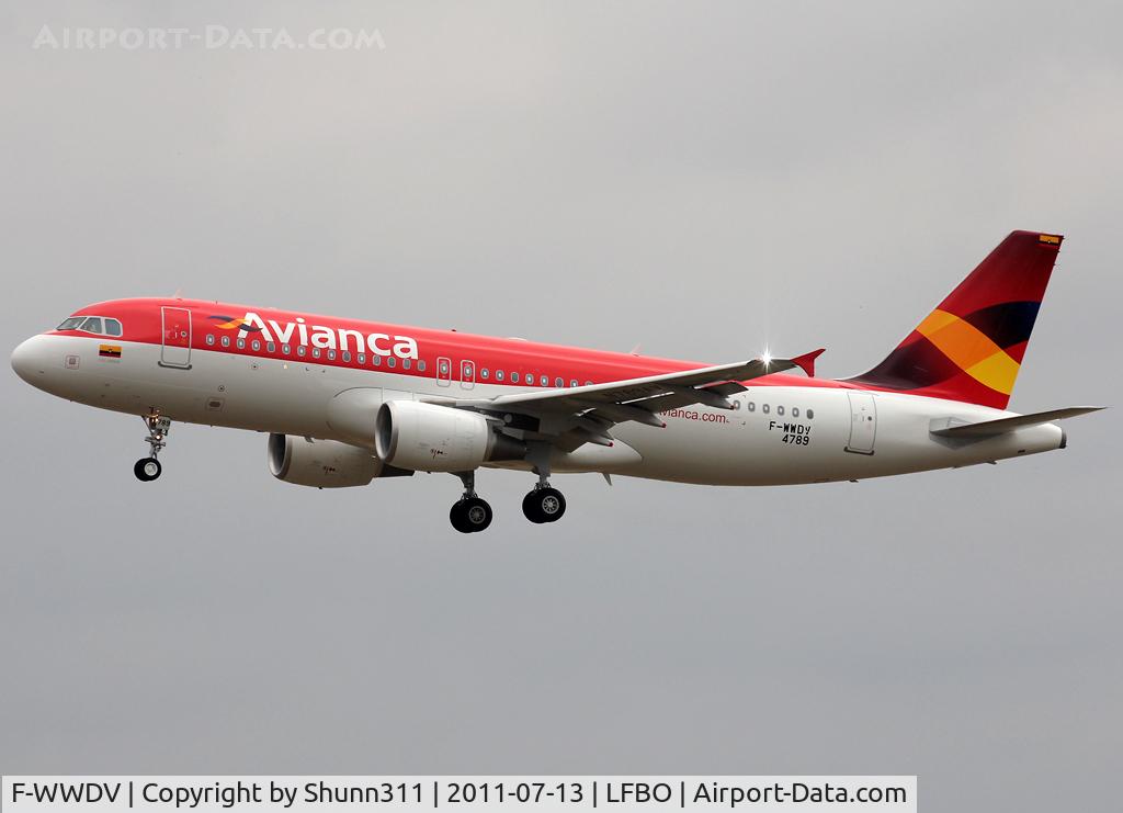 F-WWDV, 2011 Airbus A320-214 C/N 4789, C/n 4789 - To be N789AV