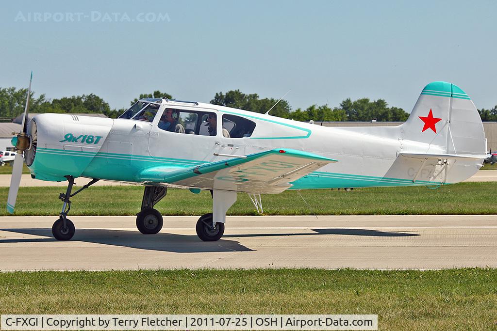 C-FXGI, 1980 Yakovlev Yak-18T C/N 22202034100, Canadian Registered 1980 Yakovlev Yak-18T, c/n: 22202034100 at 2011 Oshkosh