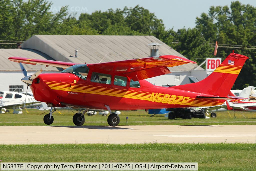 N5837F, 1966 Cessna 210G Centurion C/N 21058837, 1966 Cessna 210G, c/n: 21058837 landing at 2011 Oshkosh