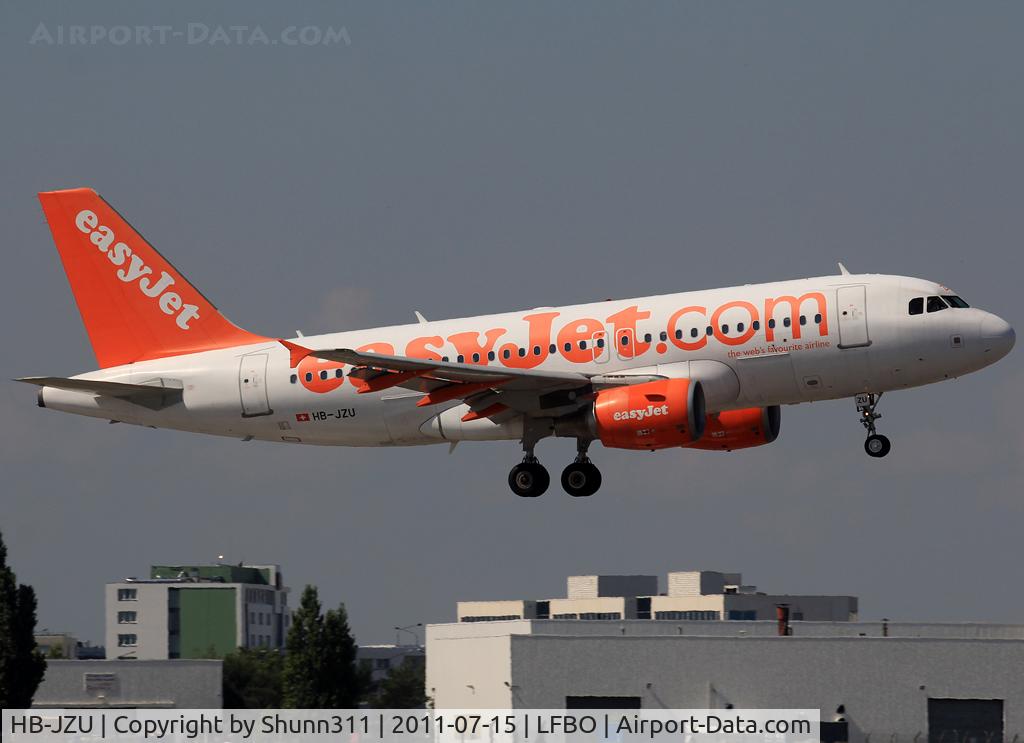 HB-JZU, 2005 Airbus A319-111 C/N 2402, Landing rwy 32R