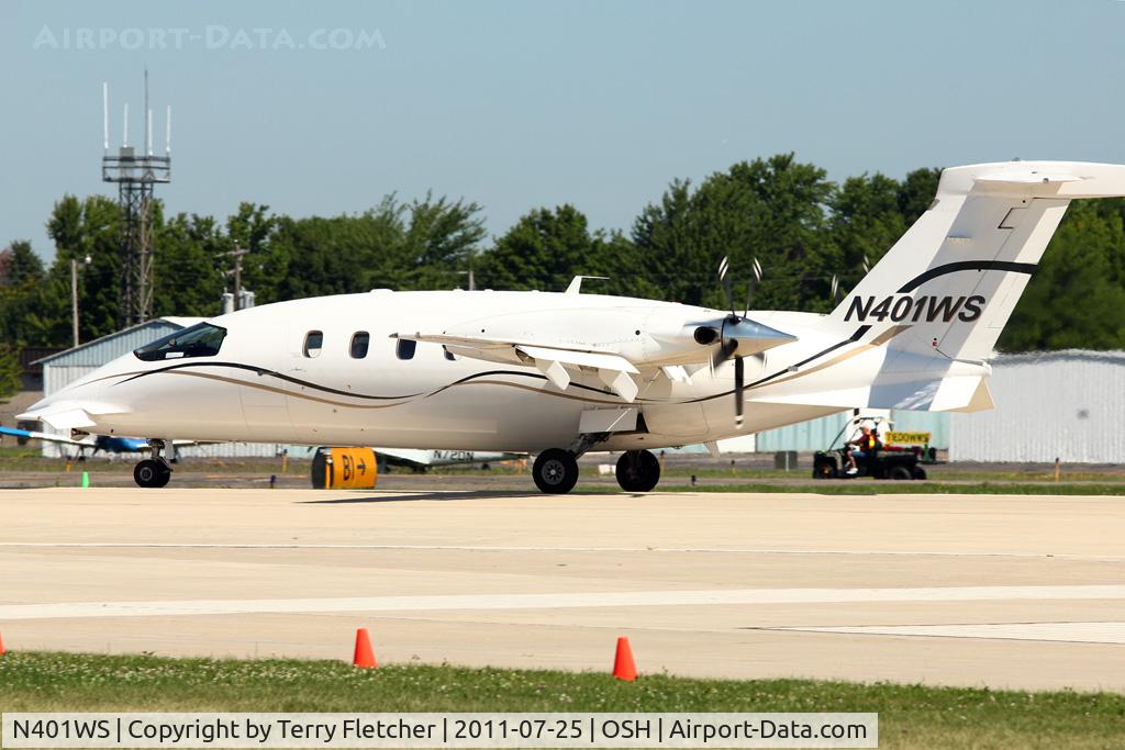 N401WS, 2002 Piaggio P-180 Avanti C/N 1057, 2002 Piaggio P180, c/n: 1057 arriving at 2011 Oshkosh