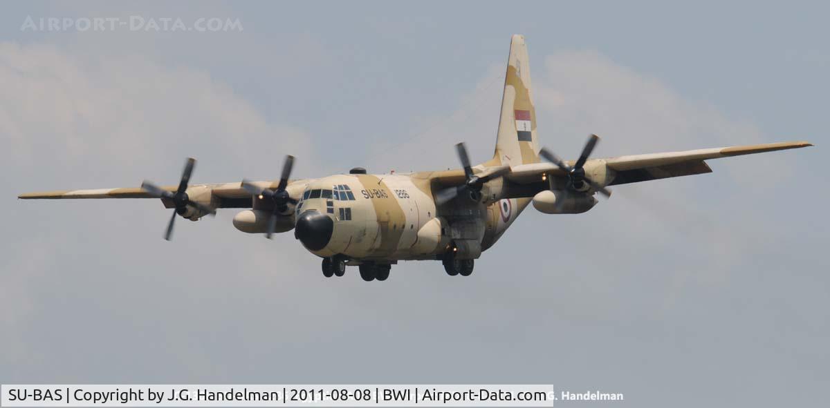 SU-BAS, 1979 Lockheed C-130H Hercules C/N 382-4808, on final to BWI