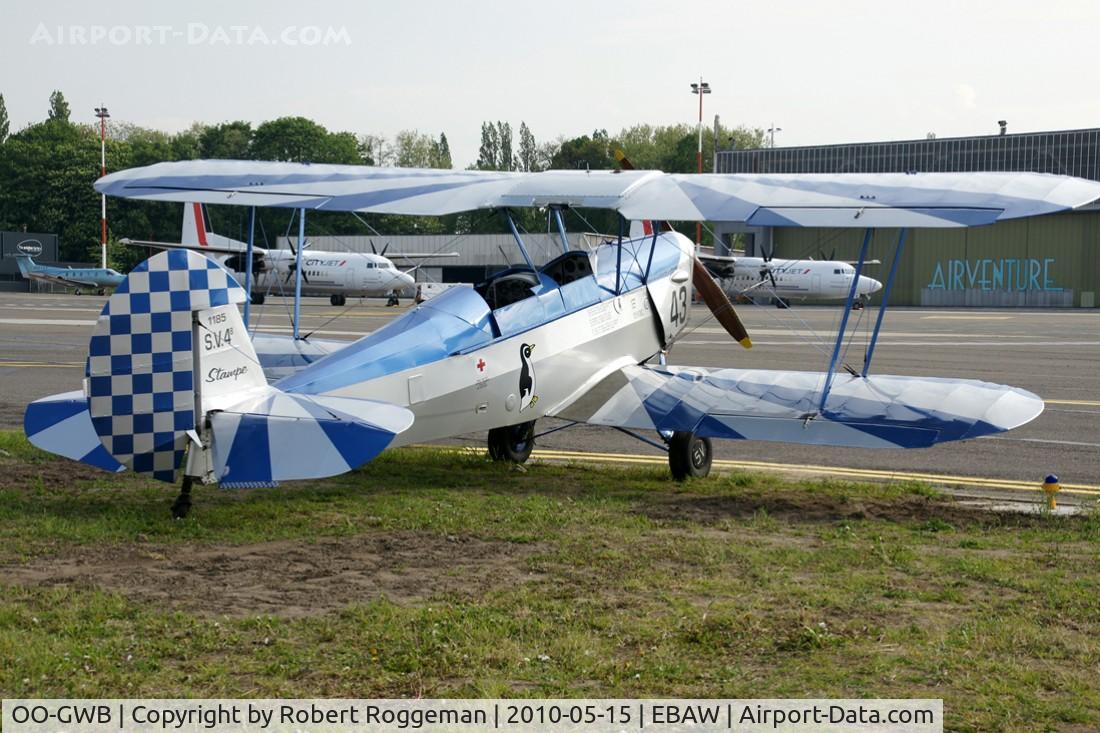 OO-GWB, 1951 Stampe-Vertongen SV-4B C/N 1171, Fly in.Ex V-43 BAF.Open cockpits.
