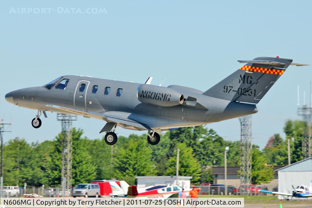 N606MG, 1997 Cessna 525 CitationJet CJ1 C/N 525-0231, 1997 Cessna 525, c/n: 525-0231 with the Military style marks   the False Code of 97-0231 refects the Year and Serial Number of this Cessna 525