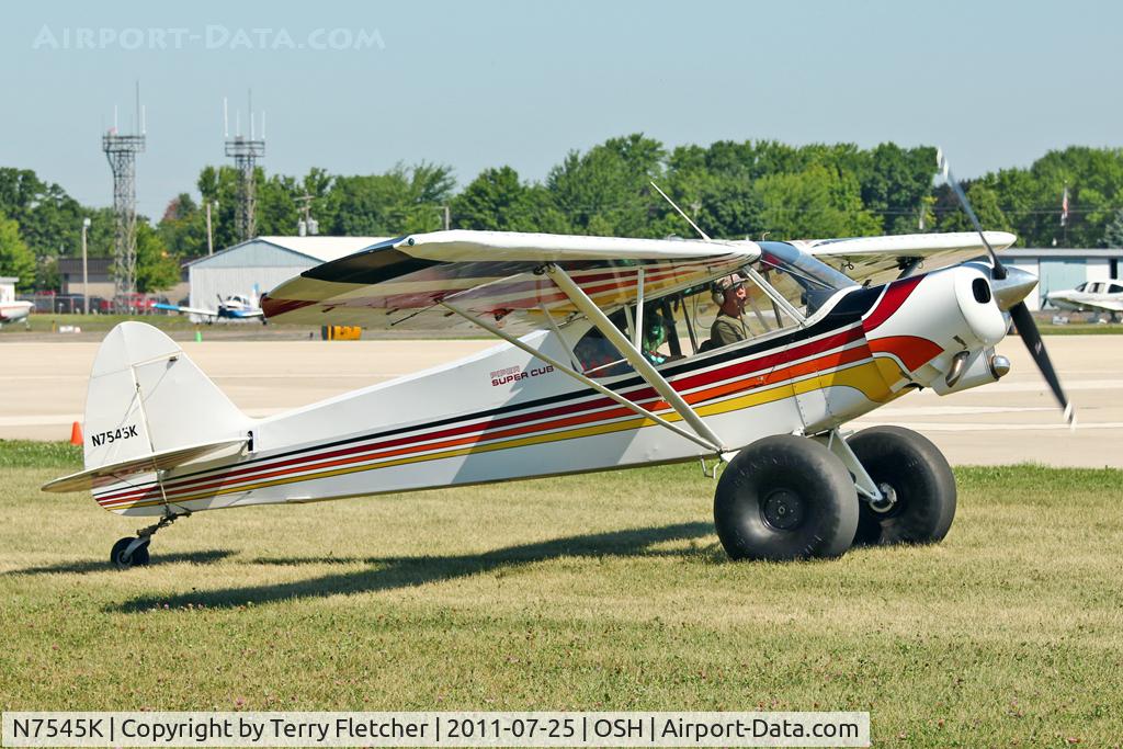 N7545K, 1950 Piper PA-18-105 Super Cub C/N 18-261, 1950 Piper PA-18-105 SPECIAL, c/n: 18-261 at 2011 Oshkosh