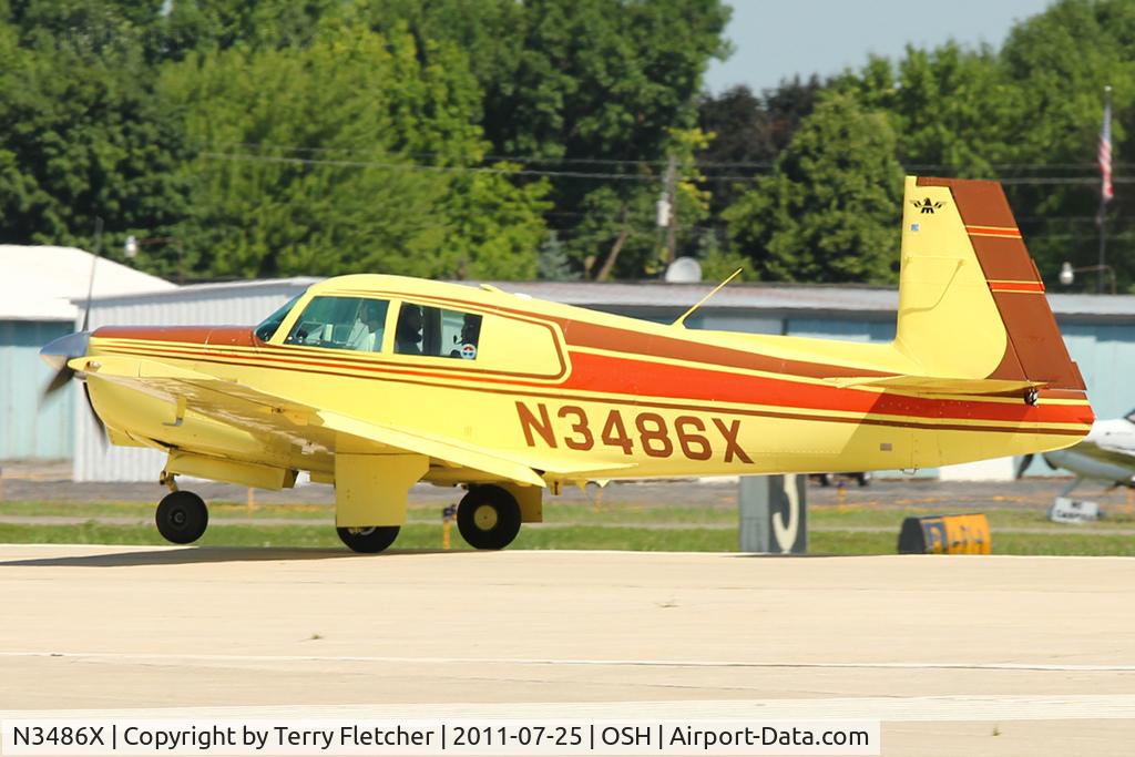 N3486X, 1966 Mooney M20C Ranger C/N 3423, 1966 Mooney M20C, c/n: 3423 at 2011 Oshkosh