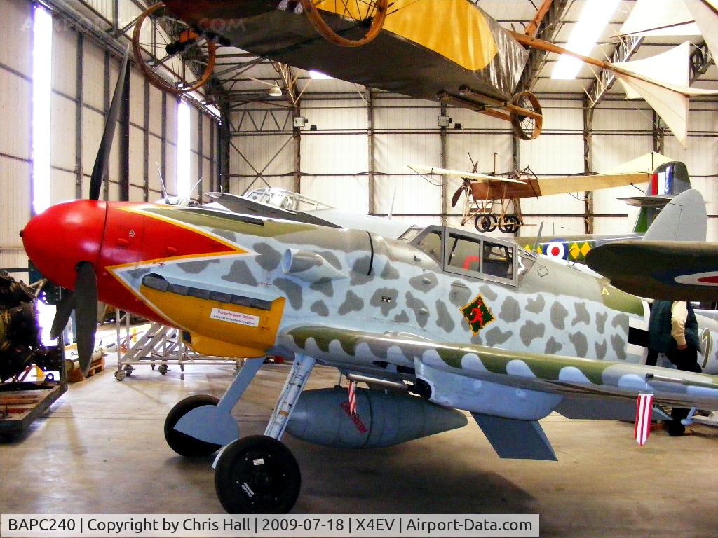 BAPC240, Messerschmitt Bf-109G-6/R-6 Replica C/N BAPC.240, Messerschmitt Bf 109G-6 replica, represents a Messerschmitt 109G6/R6, flown by Major Anton Hackl of JG.11, who was 29 years old in 1944. With a final total of 192 victories Anton Hackl was one of the most successful German fighter pilots of WWII