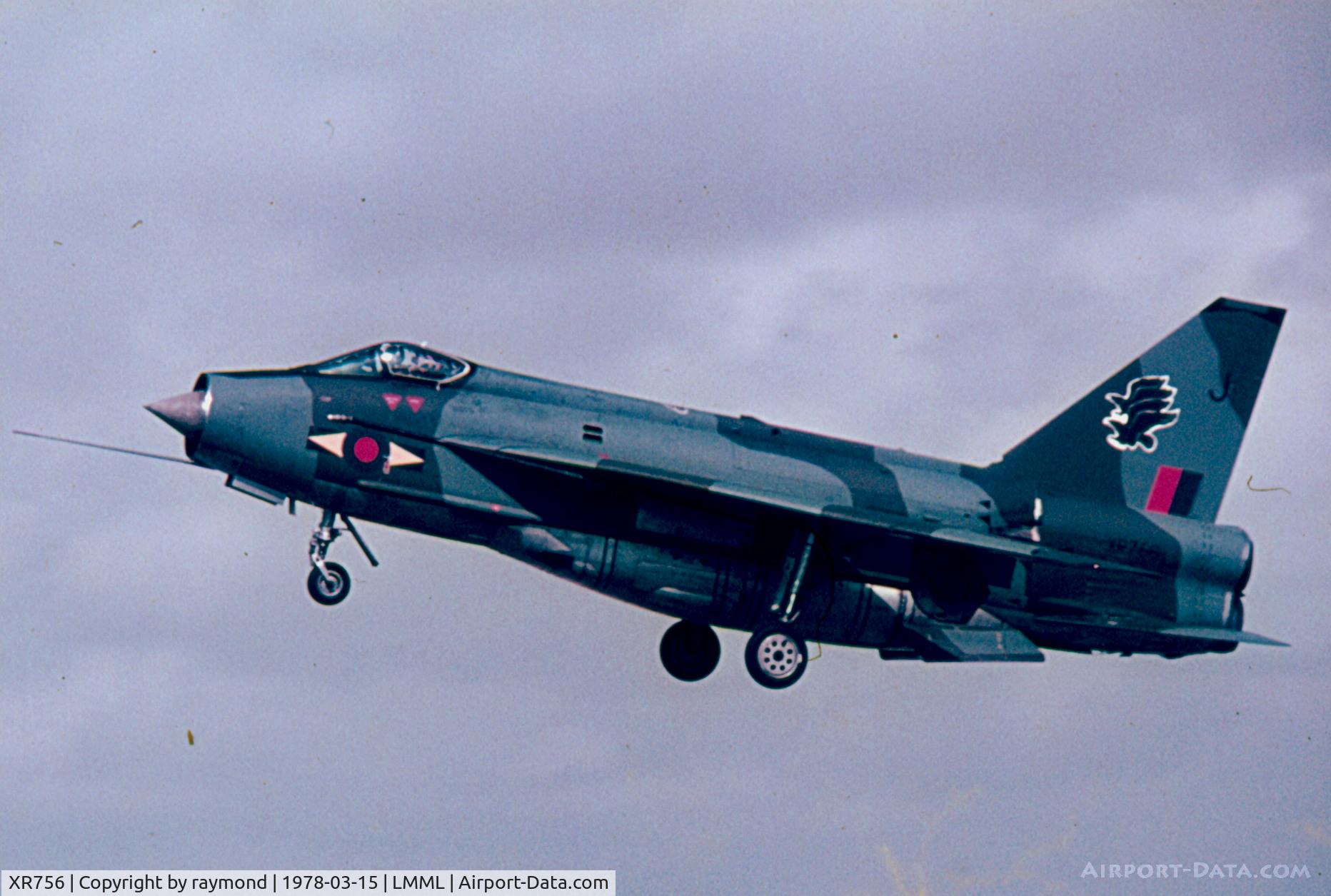 XR756, English Electric Lightning F.6 C/N 95221, Lightning F6 XR756/J 11Sqd RAF