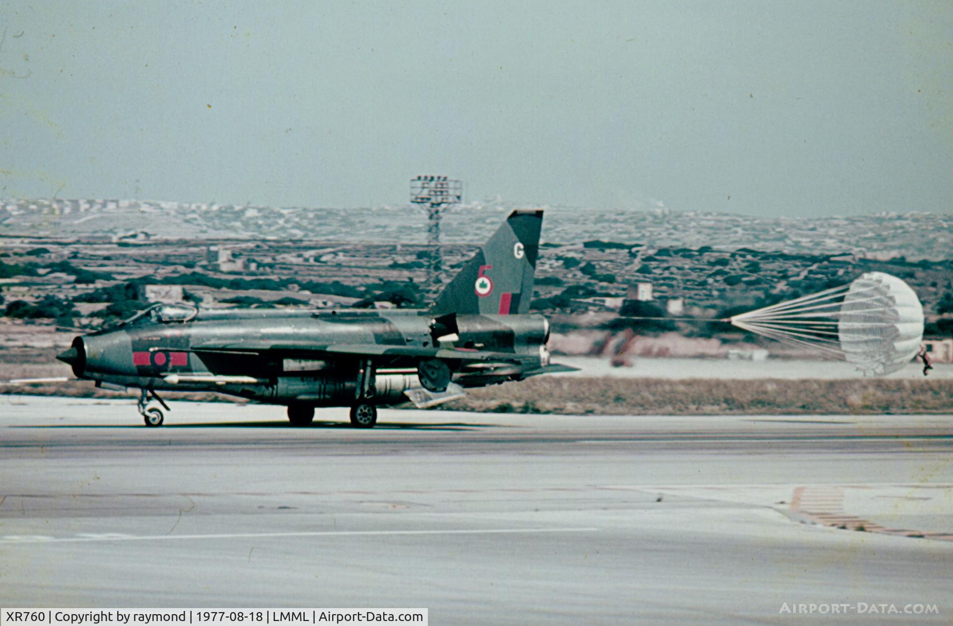 XR760, 1965 English Electric Lightning F.6 C/N 95225, Lightning F6 XR760/G 5Sqd RAF