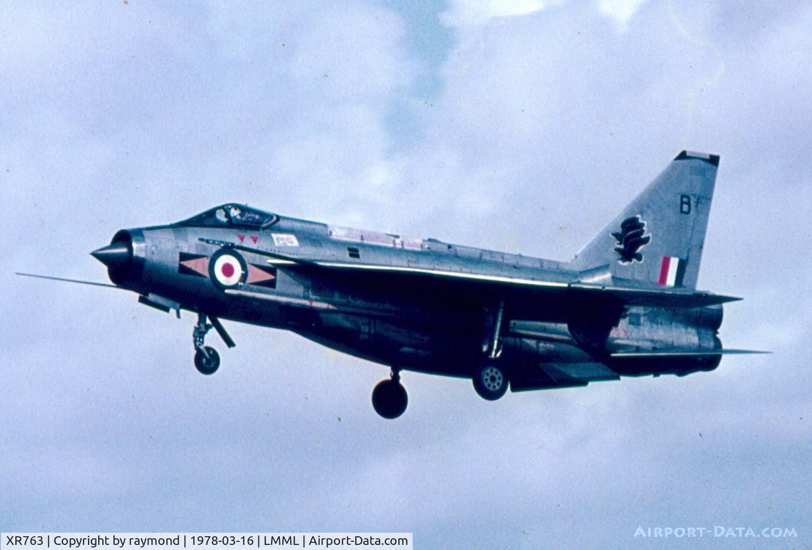 XR763, 1965 English Electric Lightning F.6 C/N 95228, Lightning F6 XR763/B 11Sqd RAF