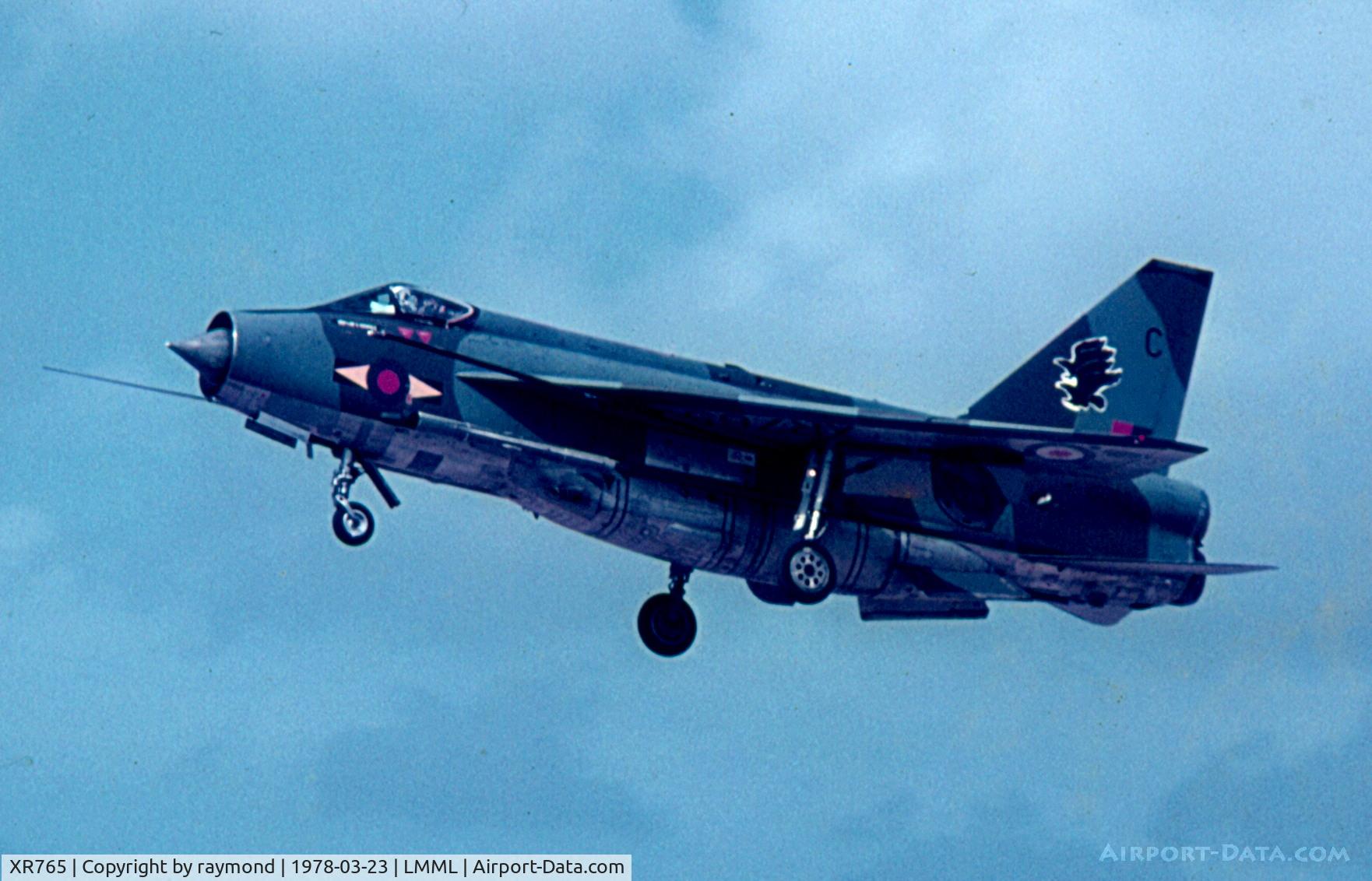 XR765, 1965 English Electric Lightning F.6 C/N 95230, Lightning F6 XR765/C 11Sqd RAF