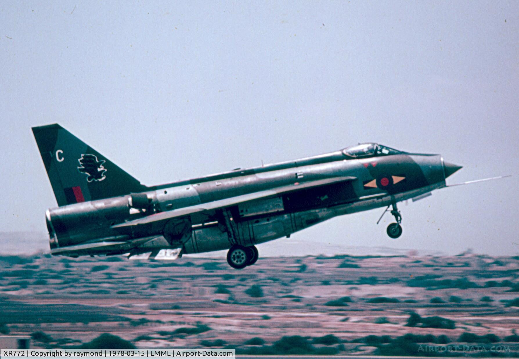XR772, 1966 English Electric Lightning F.6 C/N 95237, Lightning F6 XR772/C 11Sqd RAF