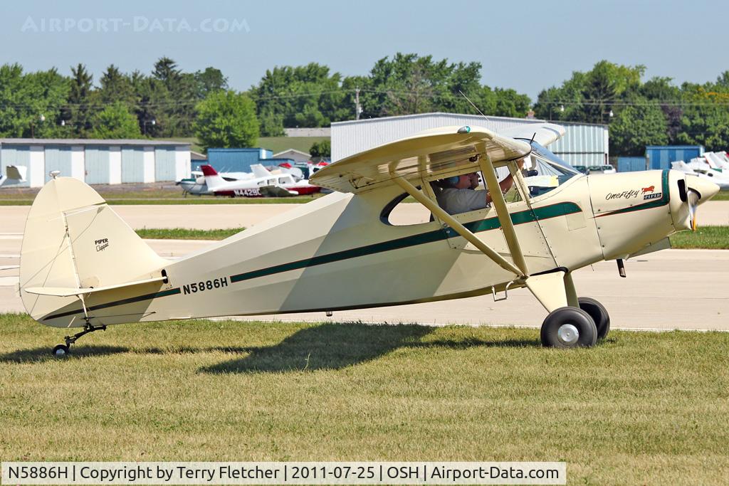 N5886H, 1949 Piper PA-16 Clipper C/N 16-503, 1949 Piper PA-16, c/n: 16-503 at 2011 Oshkosh