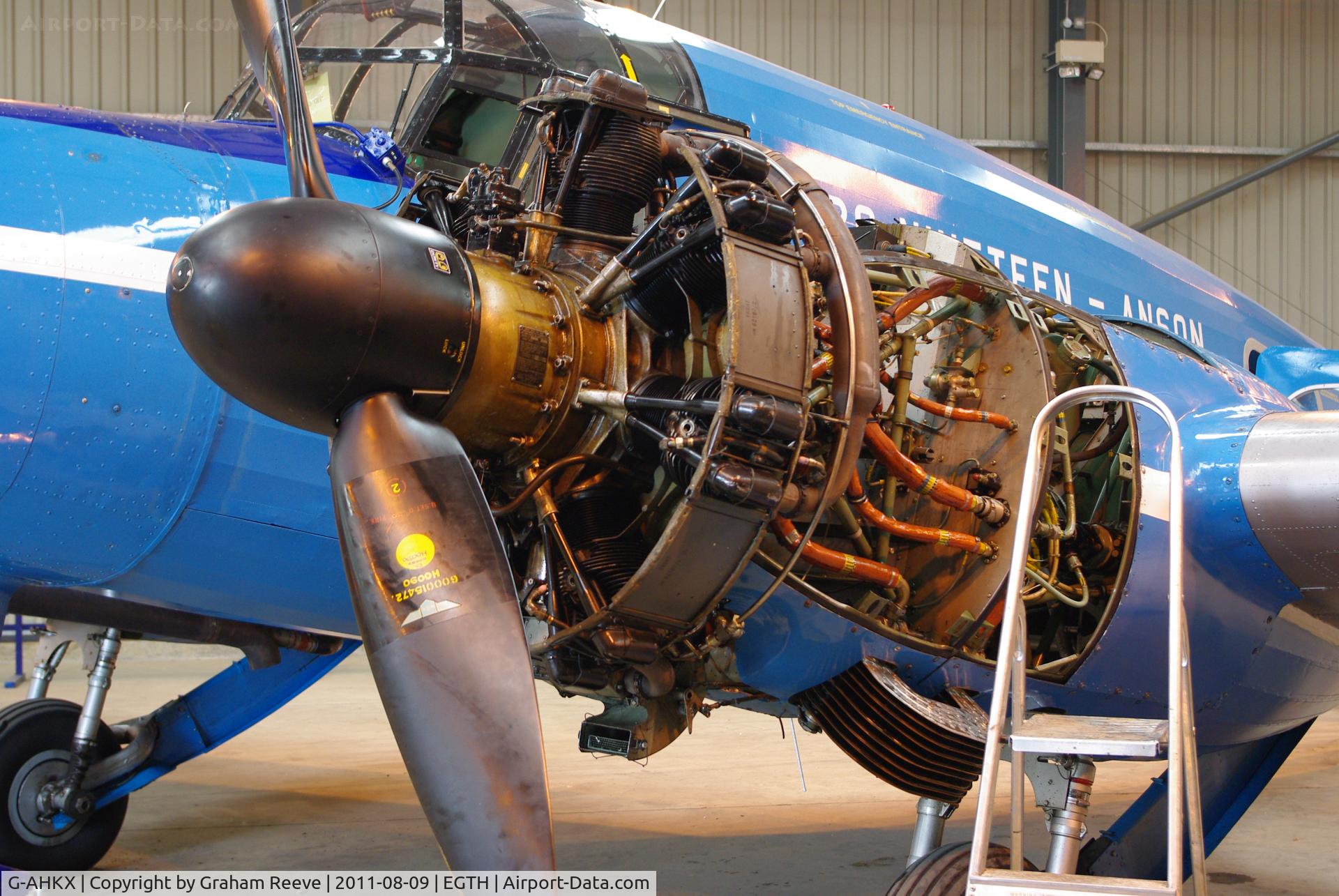 G-AHKX, 1946 Avro 652A Anson C.19 Series 2 C/N 1333, Close up of port engine.