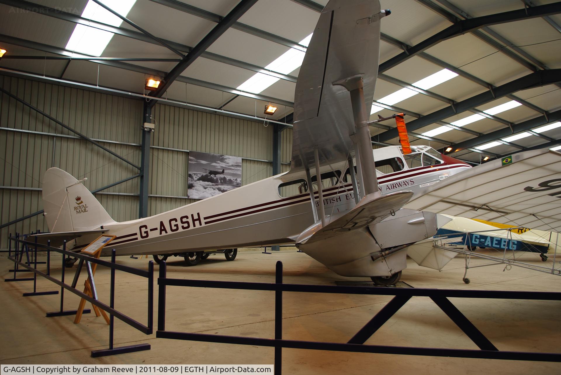 G-AGSH, 1945 De Havilland DH-89A Dominie/Dragon Rapide C/N 6884, On display.