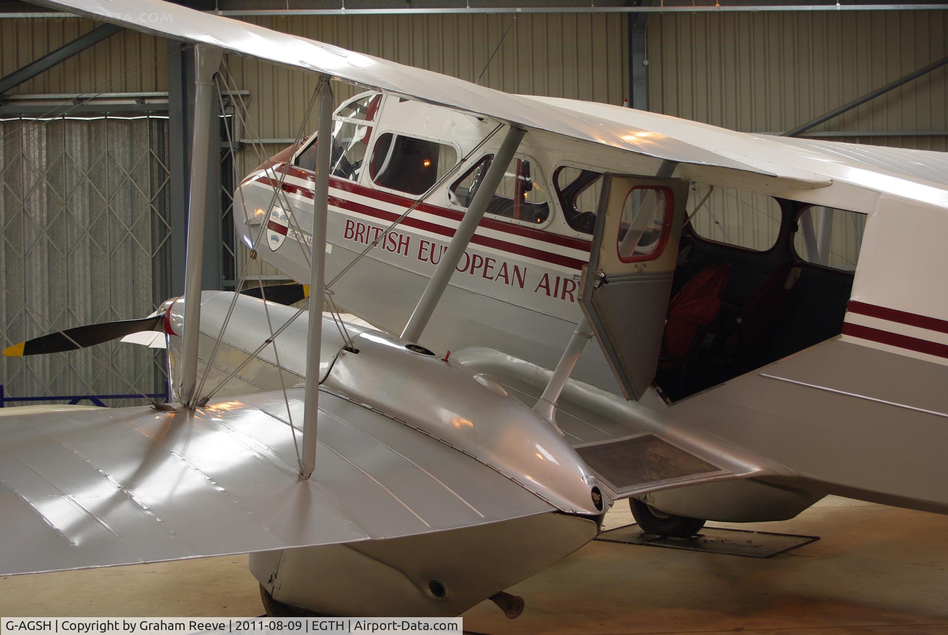 G-AGSH, 1945 De Havilland DH-89A Dominie/Dragon Rapide C/N 6884, On display.