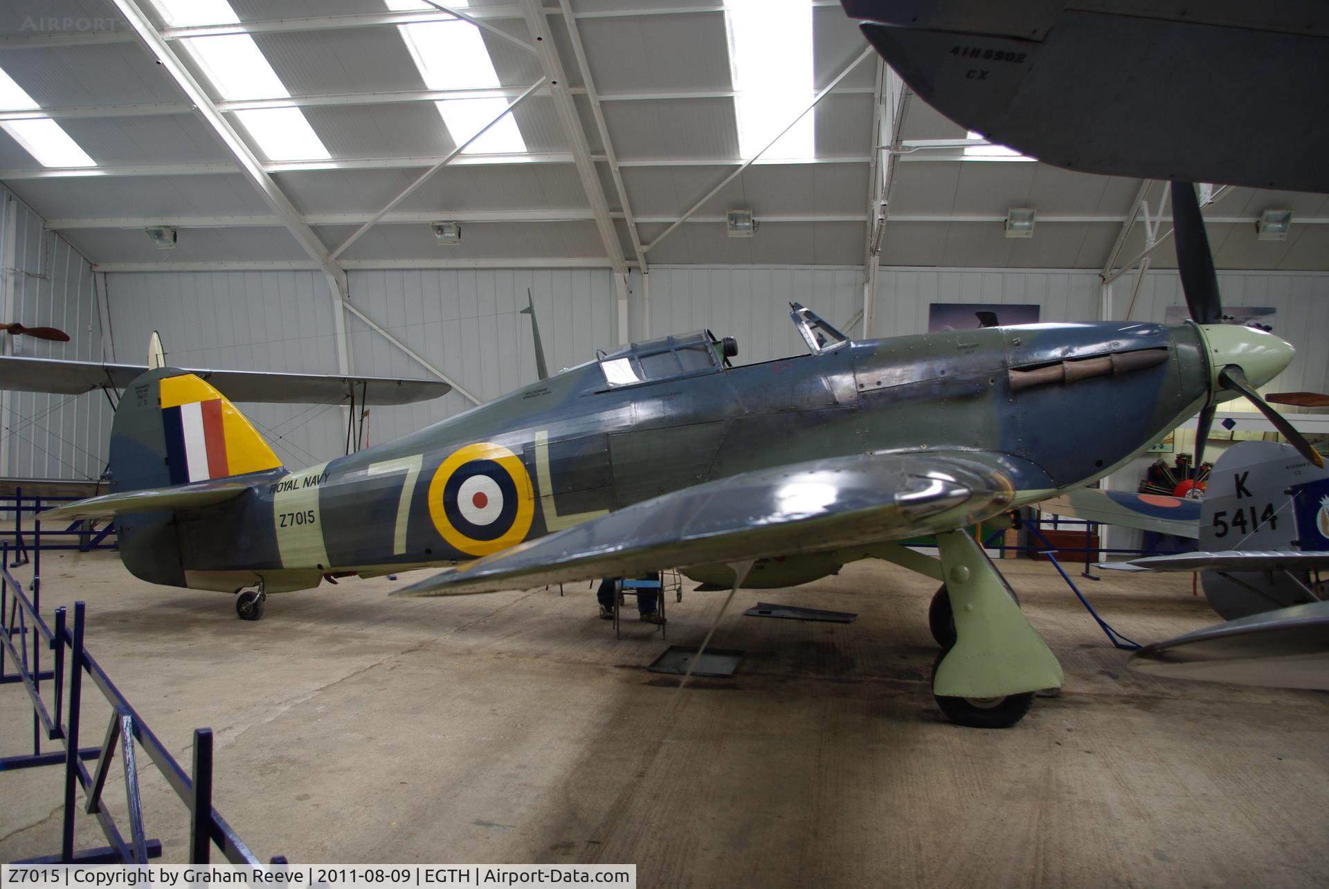 Z7015, 1939 Hawker (CCF) Sea Hurricane Mk1B C/N CCF/41H/4013, On display.