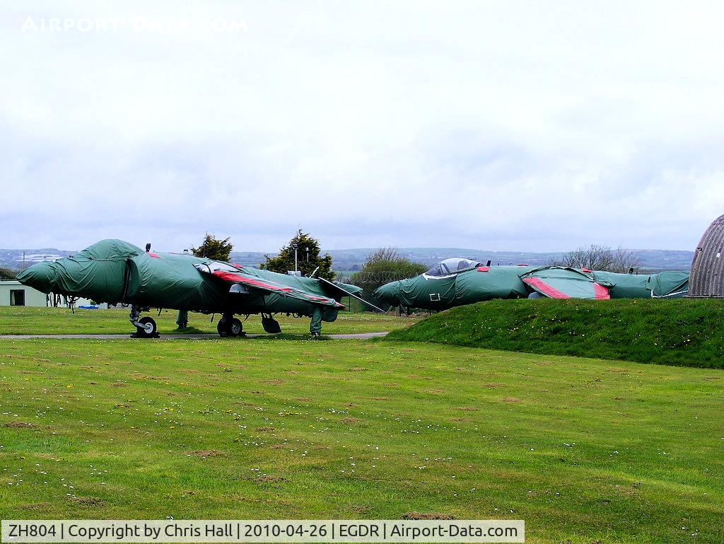 ZH804, British Aerospace Sea Harrier F/A.2 C/N NB09, with ZH811 at the School of Flight Deck Operations at RNAS Culdrose