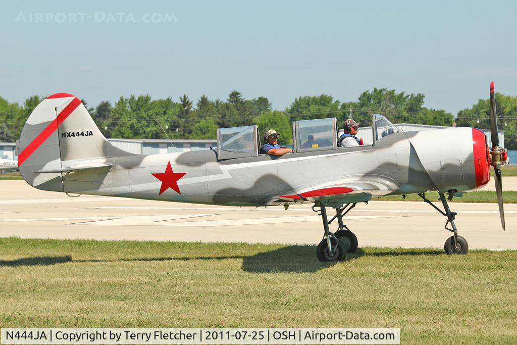N444JA, 1993 Yakovlev (Aerostar) Yak-52 C/N 9311613, 1993 S C Aerostar S A YAK-52, c/n: 9311613 at 2011 Oshkosh