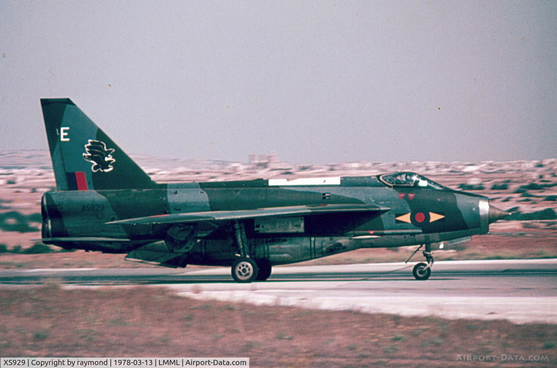 XS929, 1967 English Electric Lightning F.6 C/N 95262, Lightning F6 XS929/E 11Sqd RAF