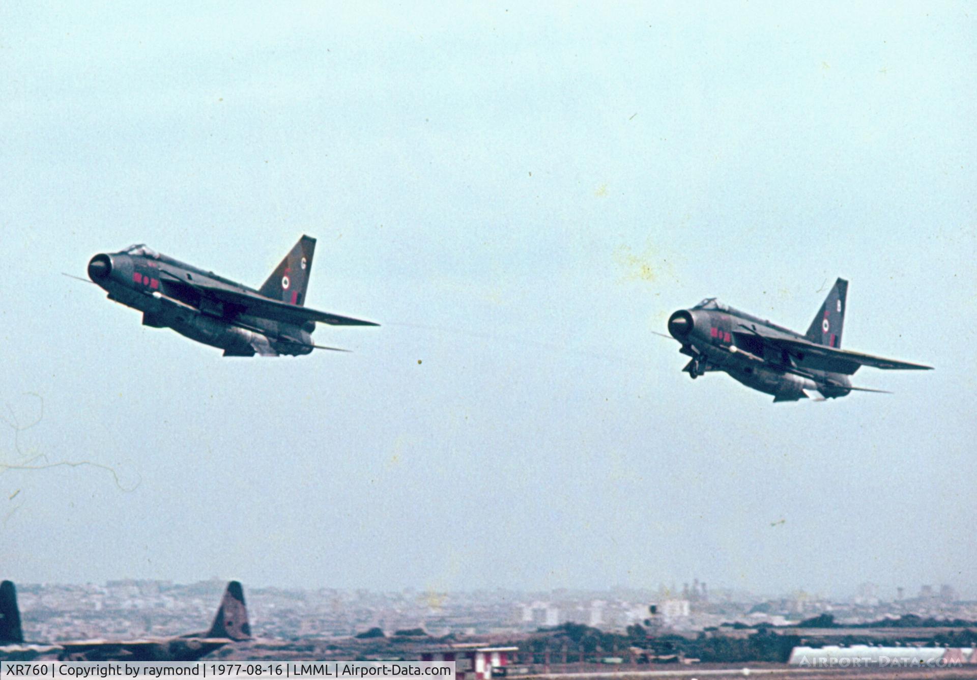 XR760, 1965 English Electric Lightning F.6 C/N 95225, Lightning F6s XR760/G and XS935/B 5Sqd RAF