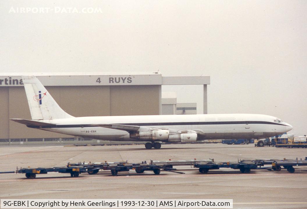 9G-EBK, 1967 Boeing 707-321C C/N 19372, Imperial Cargo Airlines

Photo taken by Martijn Geerlings