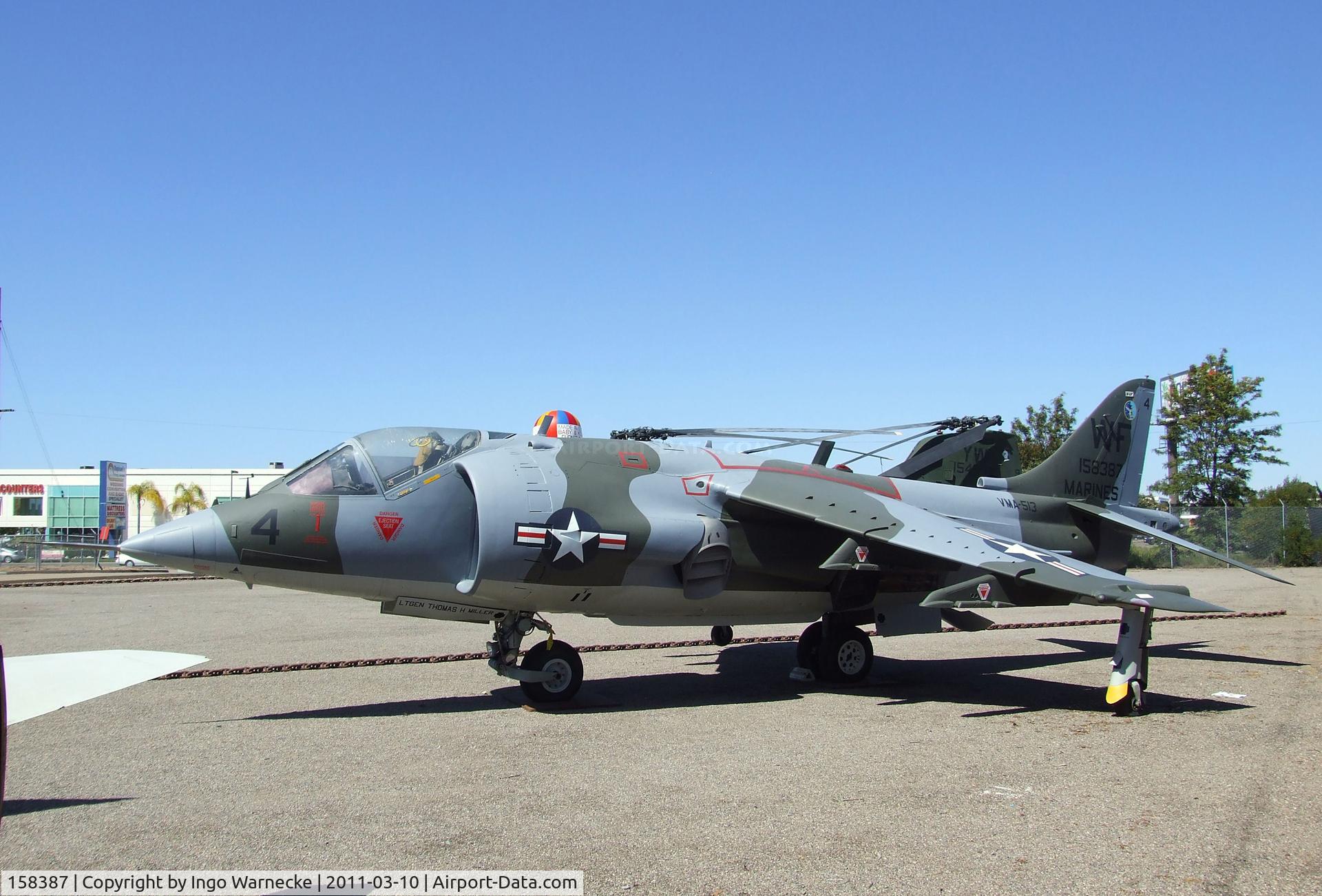 158387, Hawker Siddeley AV-8C Harrier C/N 712065, Hawker Siddeley AV-8C Harrier at the Flying Leatherneck Aviation Museum, Miramar CA