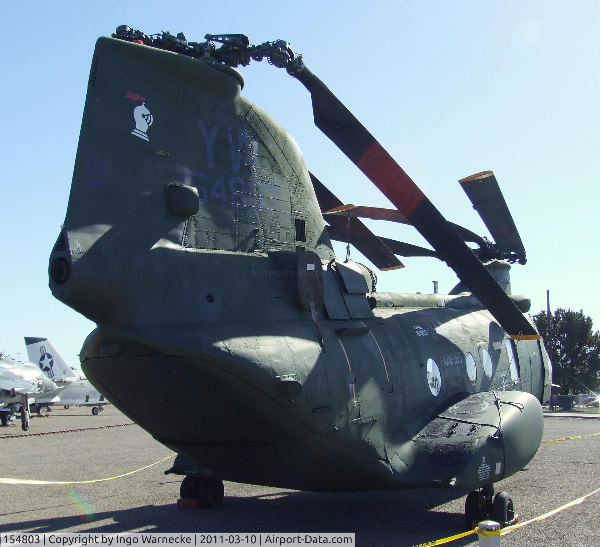 154803, Boeing Vertol CH-46D Sea Knight C/N 2410, Boeing-Vertol CH-46D Sea Knight at the Flying Leatherneck Aviation Museum, Miramar CA