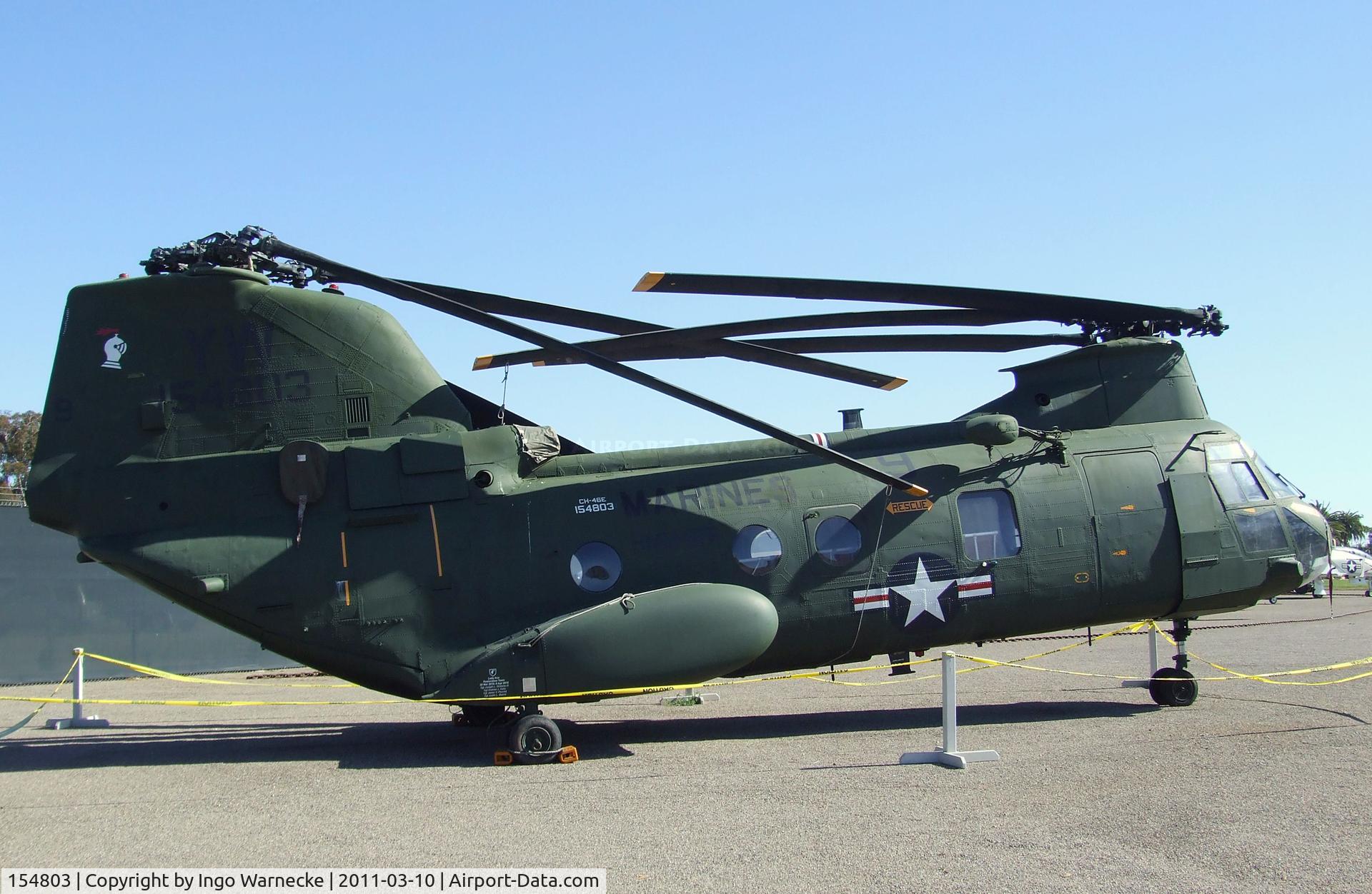 154803, Boeing Vertol CH-46D Sea Knight C/N 2410, Boeing-Vertol CH-46D Sea Knight at the Flying Leatherneck Aviation Museum, Miramar CA