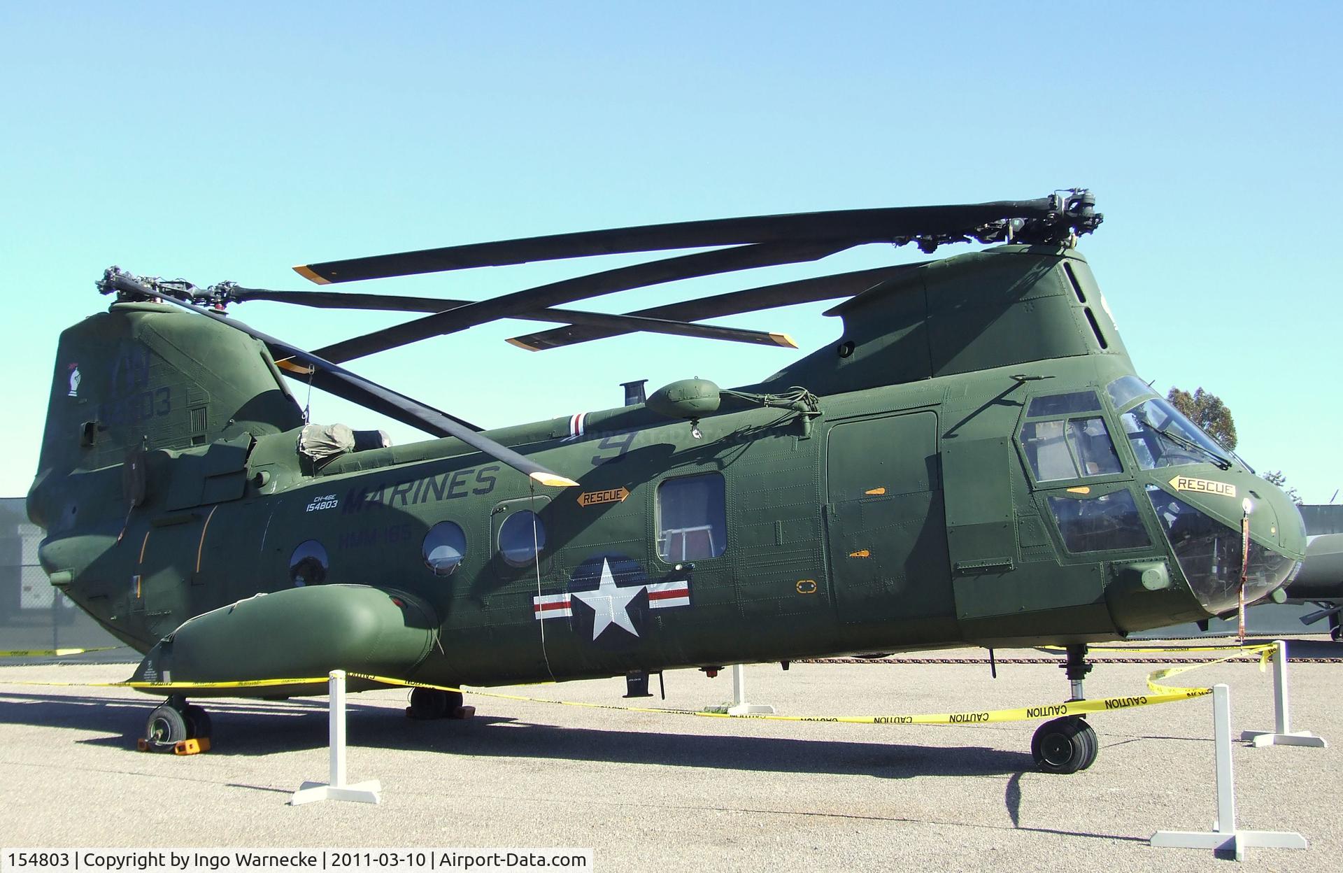 154803, Boeing Vertol CH-46D Sea Knight C/N 2410, Boeing-Vertol CH-46D Sea Knight at the Flying Leatherneck Aviation Museum, Miramar CA